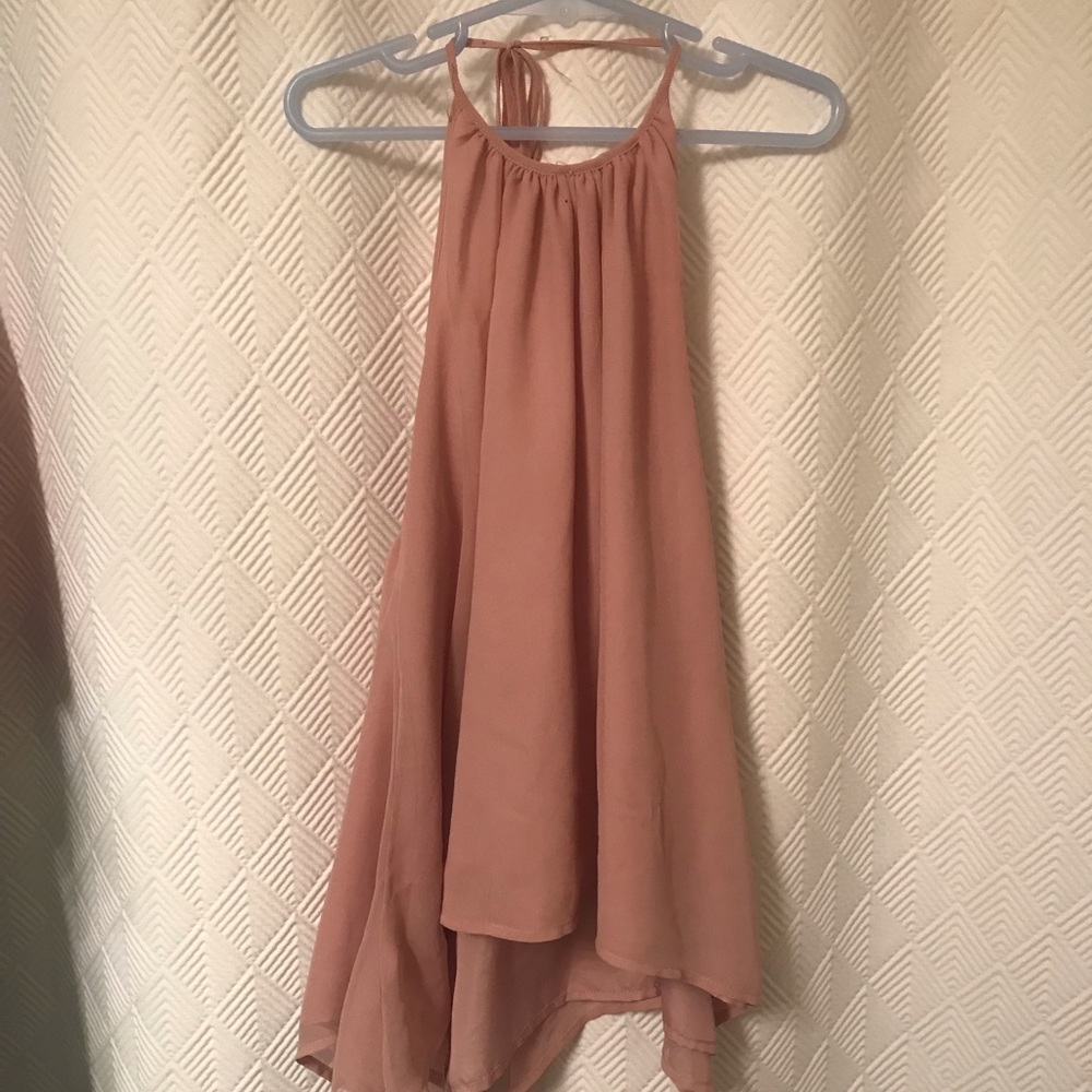 XS dusty rose halter top